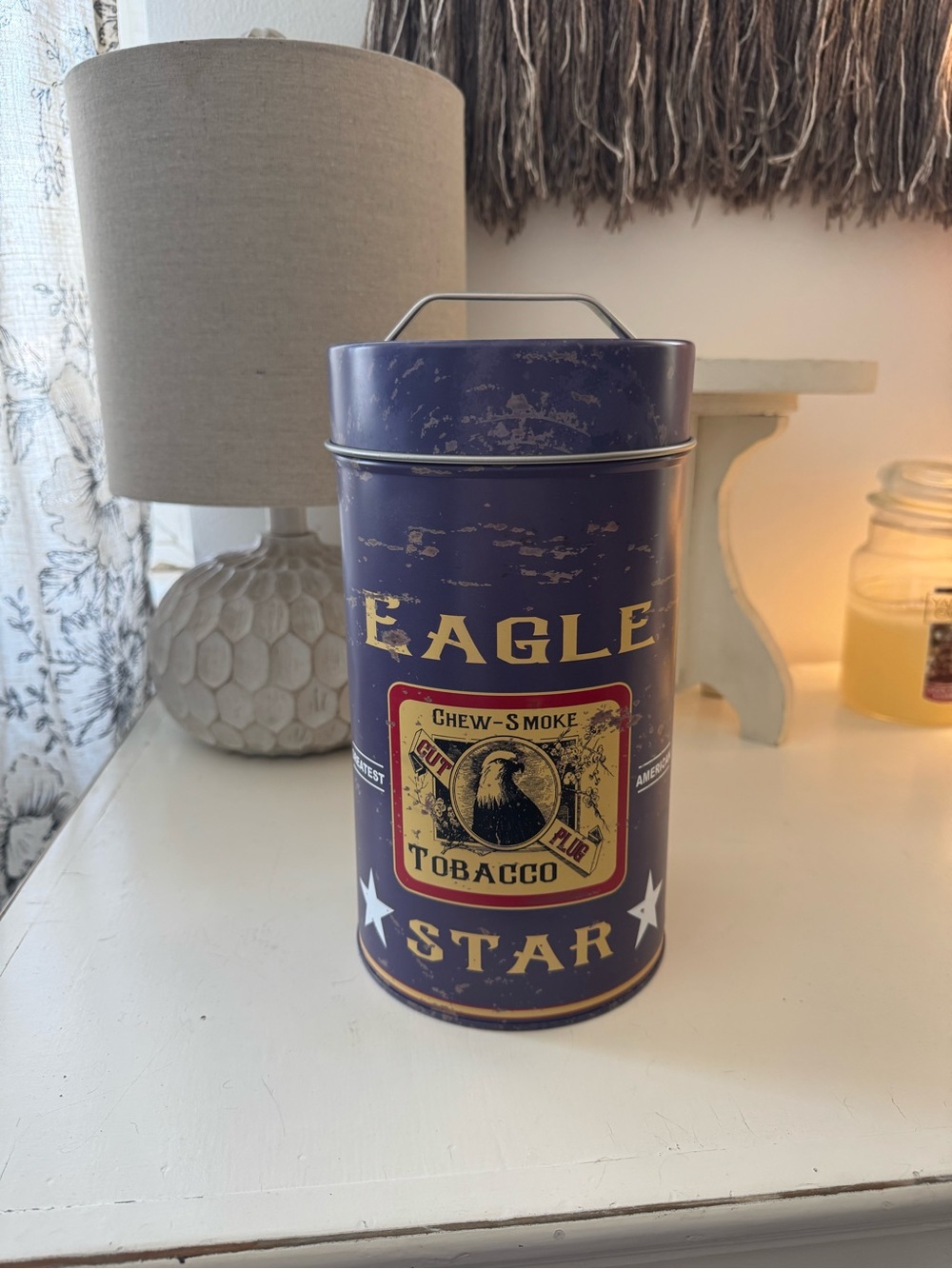 Americana Vintage Farmhouse Style Canister- Food Safe